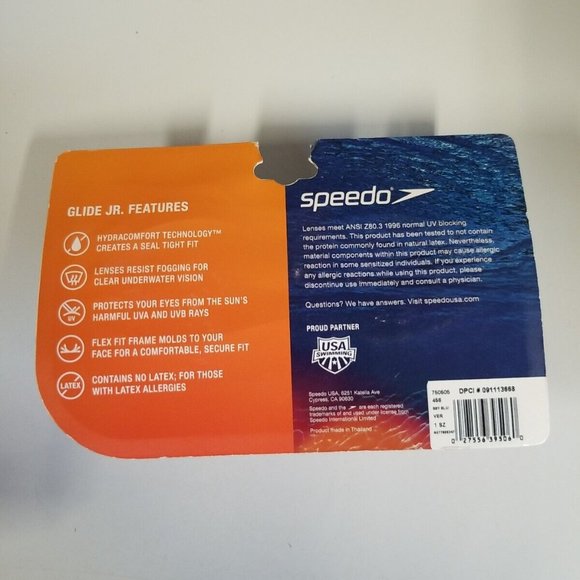 Speedo Glide Jr. Junior Swimming Goggles Baby Blue - Picture 11 of 13